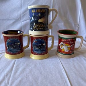 Polar Express Anniversary Mug set of 4, great condition ships same day
